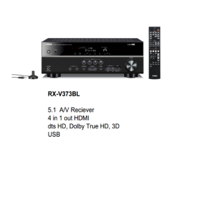 Yamaha RX-V373BL from Audio Links International
